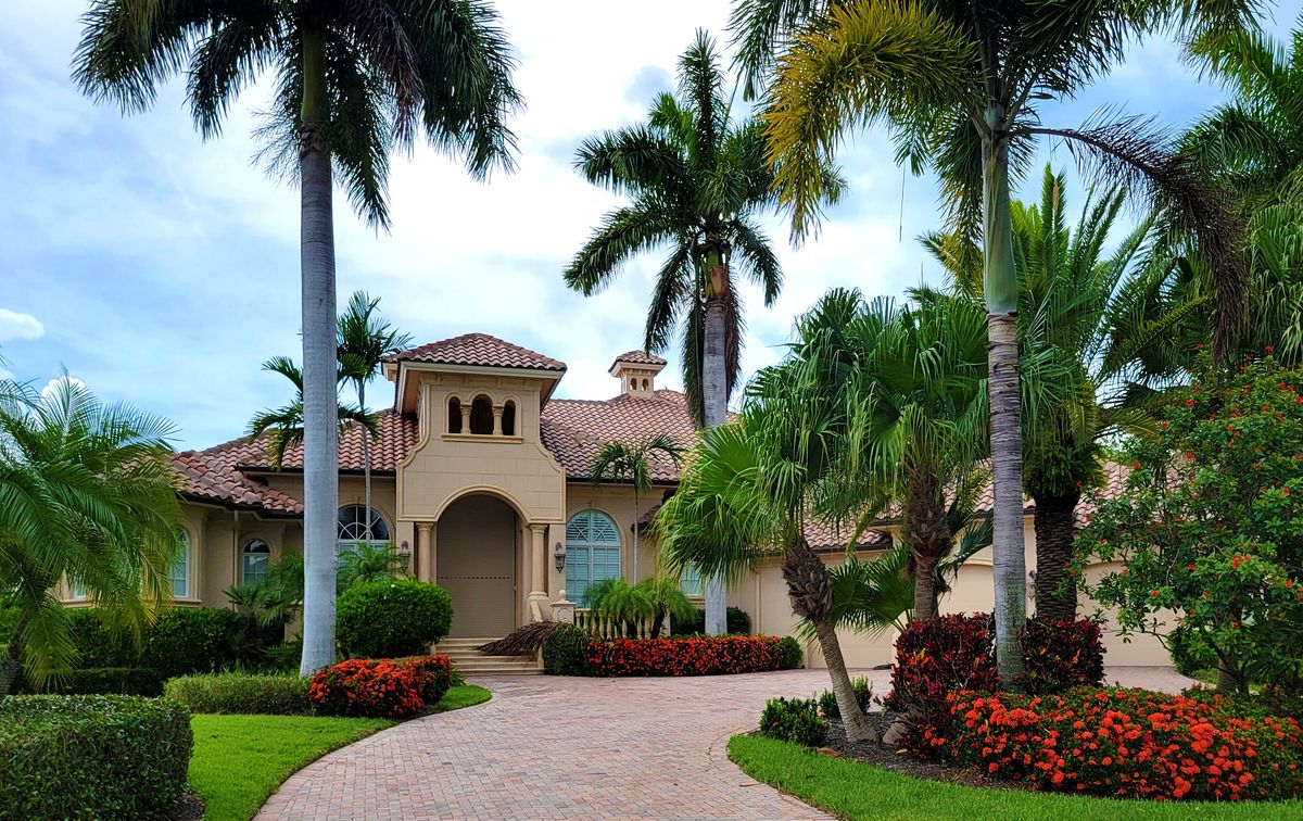 Manicured front-yard landscaping and curb appeal